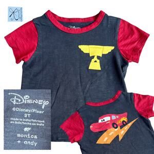 Disney Pixar x Monica + Andy Cars Lightning McQueen Shirt Kids Sz 3T